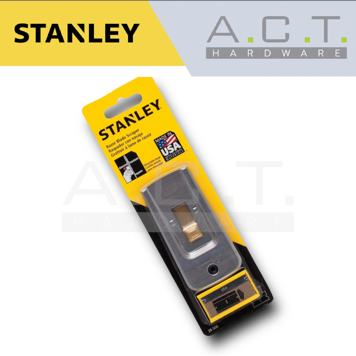 STANLEY RAZOR BLADE SCRAPER WITH 5 BLADES - 28-500 — A.C.T. HARDWARE