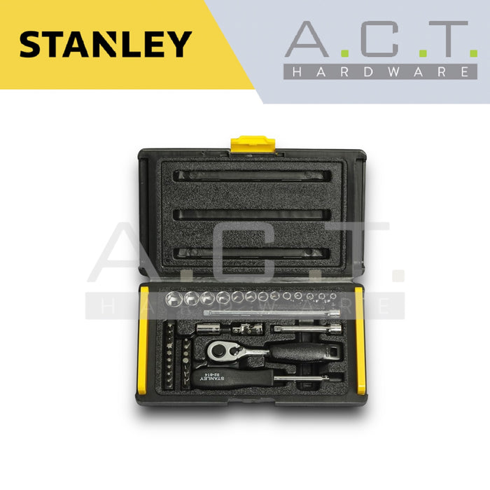 STANLEY 35PC 1/4" DR. SOCKET SET, 4-14MM, 89-033-1