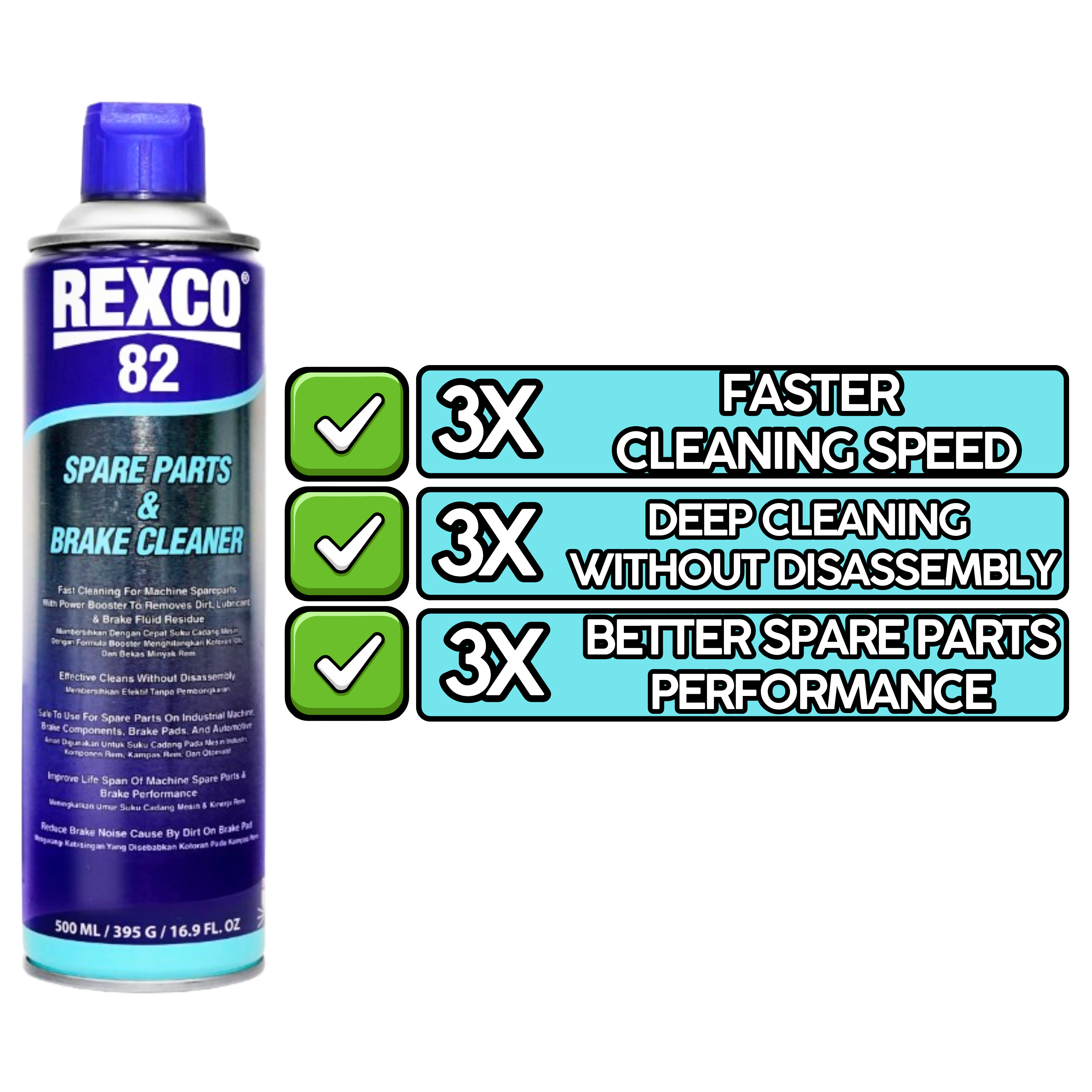 REXCO 82, BRAKE & SPARE PARTS CLEANER SOLUTION Main image