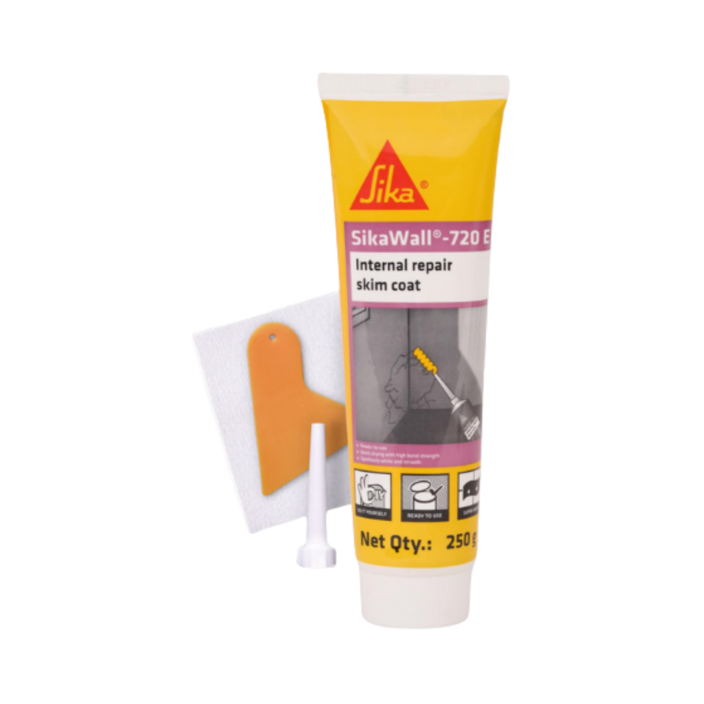 SIKAWALL 720 E, POLYMER BASE WALL PUTTY REPAIR PASTE - WALL CRACK / NAIL HOLE