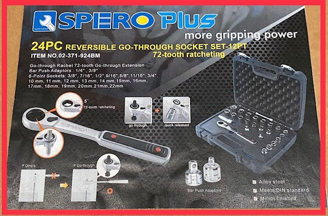 SPERO- SUPER SHORT GO-THROUGH SOCKET SET 1/2"DR.X24PC Secondary image