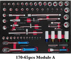 SPERO-170PCS 7-DRAWER S/STEEL TOOL TROLLEY SET