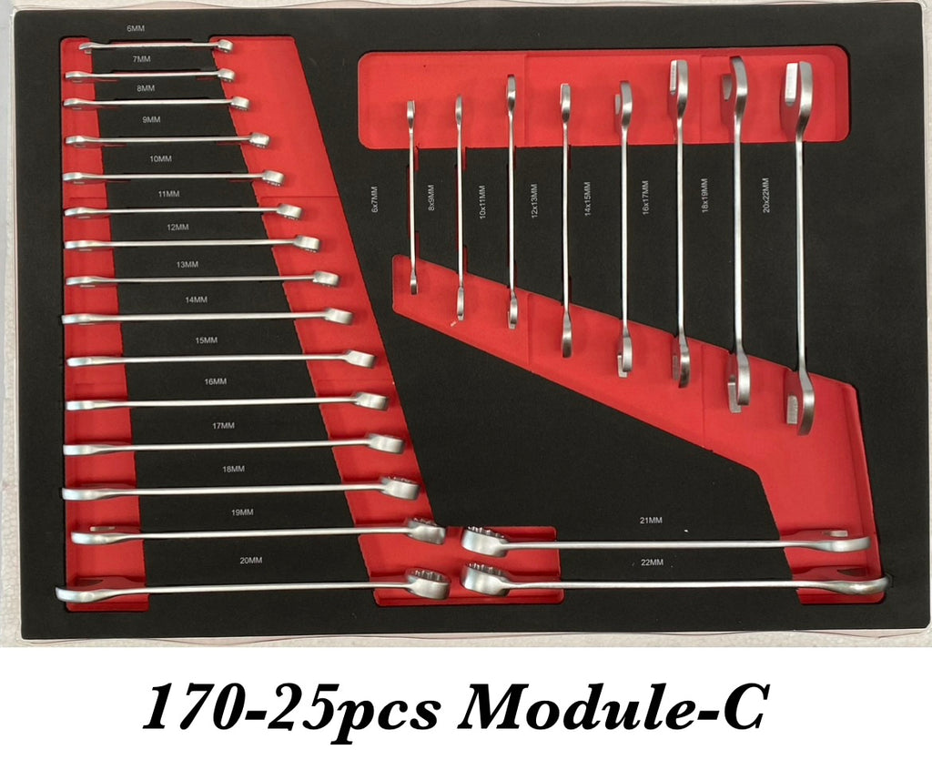 SPERO-170PCS 7-DRAWER S/STEEL TOOL TROLLEY SET