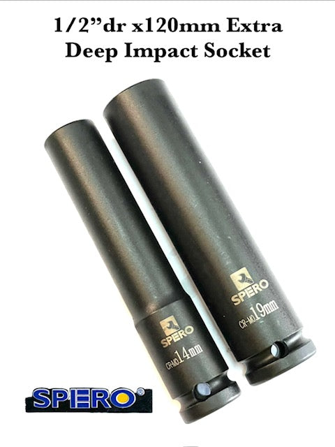 SPERO-14PC 1/2" DR. EXTRA DEEP IMPACT SOCKET SET