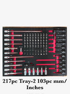 SPERO-217PCS INCHES TOOL 7-DRAWER TOOL TROLLEY SET (BLUE)