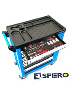 220PCS TOOL 7-DRAWER TOOL TROLLEY SET (BLUE)