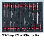 220PCS TOOL 7-DRAWER TOOL TROLLEY SET (BLUE)