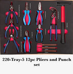 SPERO-220PCS TOOL 7-DRAWER TOOL TROLLEY SET (RED)