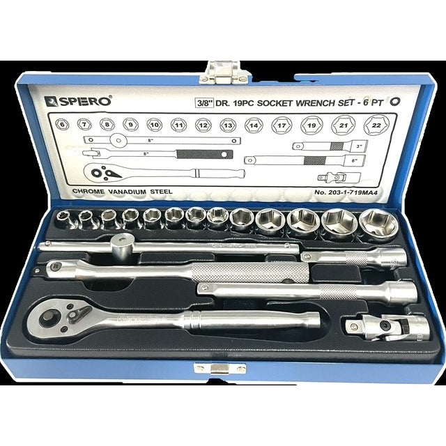 SPERO-3/8"DRX19PCS SOCKET SET 6PT MM Main image