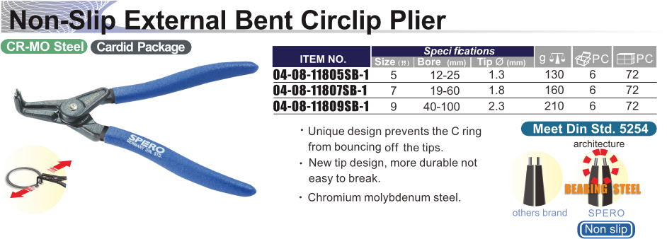 SPERO-CIRCLIP PLIERS(H.D) BENT/EXTERNAL Secondary image