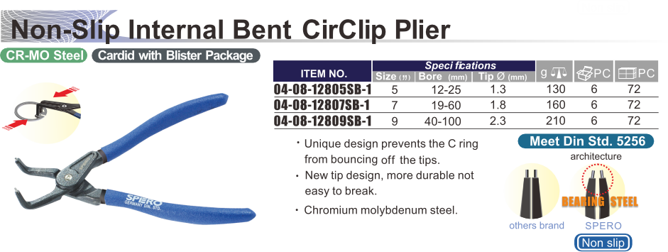 SPERO-CIRCLIP PLIERS(H.D) BENT/INTERNAL Secondary image