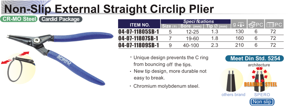 SPERO-CIRCLIP PLIERS(H.D) STRAIGHT/EXTERNAL Secondary image