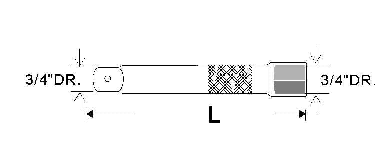 SPERO- EXTENSION BAR 3/4"DR.