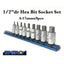 SPERO-HEX BIT SOCKET MAGNET RAIL SET 1/2"DR.X9PC M/M