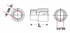 SPERO-STD SOCKET STD 1"DR.M/M(6PT)