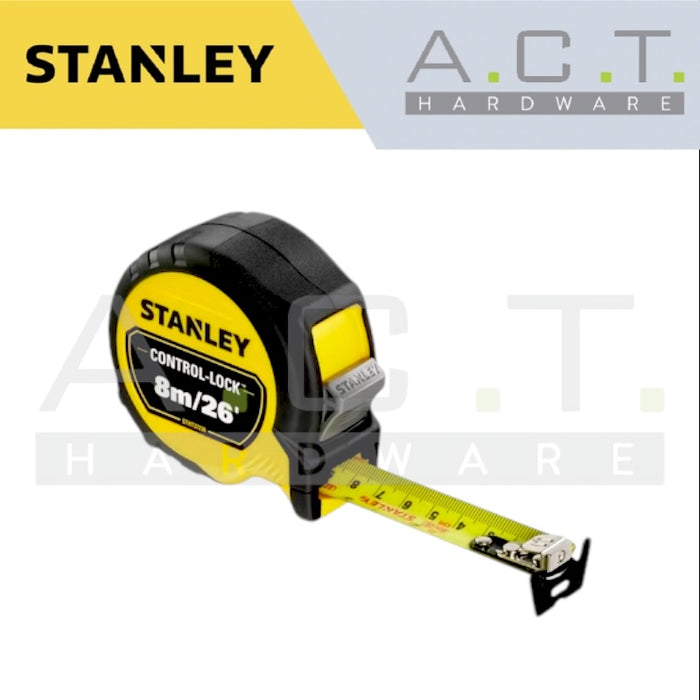 STANLEY CONTROL-LOCK TAPE MEASURE (8M / 26"), STHT37236-5