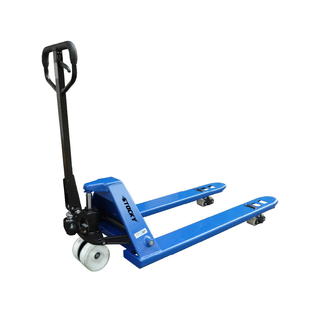 STOCKY HYDRAULIC PALLET TRUCK LOW PROFILE NYLON WHEEL 3.0T Main image