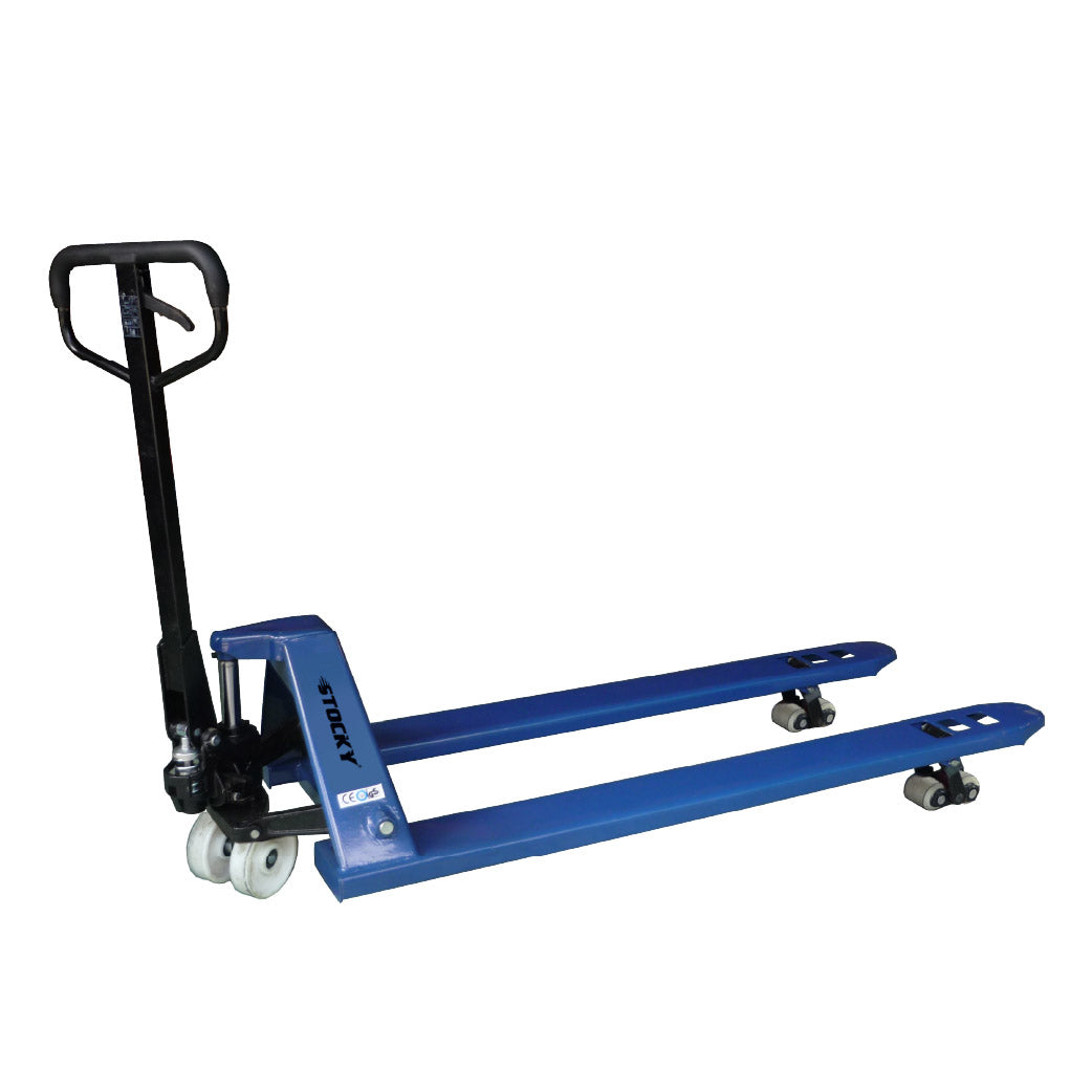 STOCKY HYDRAULIC PALLET TRUCK LONG FORK NYLON WHEEL 3.0T Main image