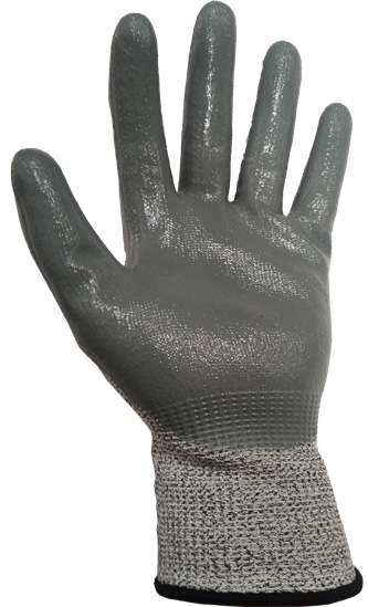 SUPERSUN NITRRILE CUT RESISTANT GLOVES SIZE 24CM GREY (EN388-4543) Secondary image