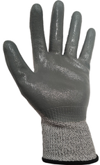 SUPERSUN NITRRILE CUT RESISTANT GLOVES SIZE 24CM GREY (EN388-4543)