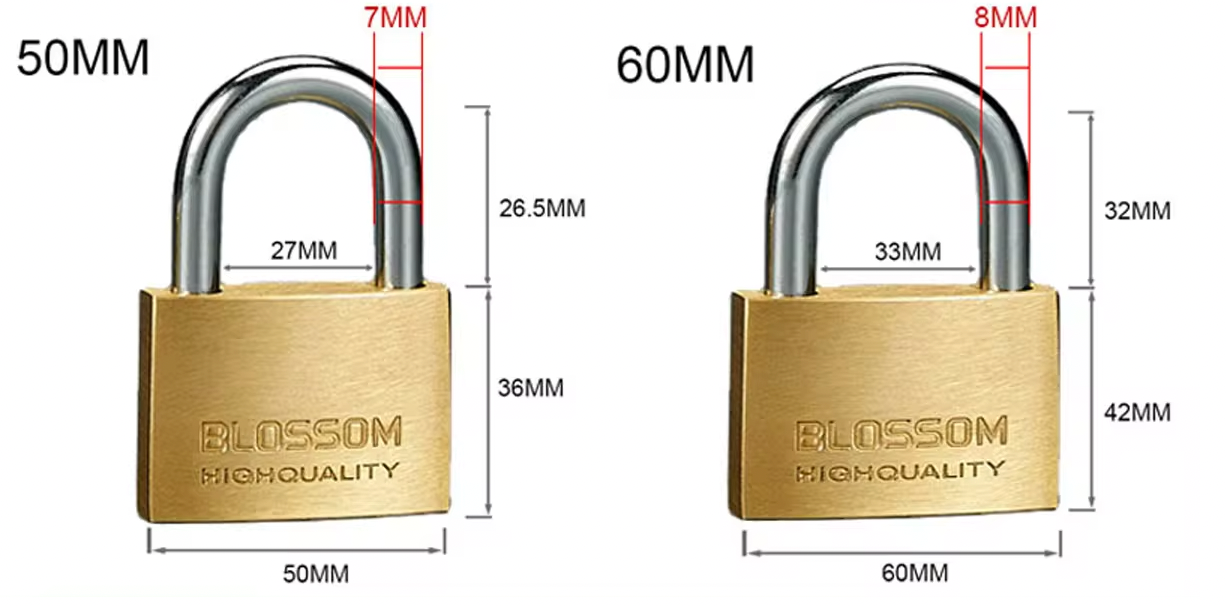 BLOSSOM HIGH SECURITY SOLID BRASS PADLOCK BC16