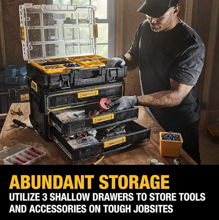 DEWALT TOUGHSYSTEM HEAVY DUTY TOOL BOX, 3 DRAWER UNIT,  DWST08330-1