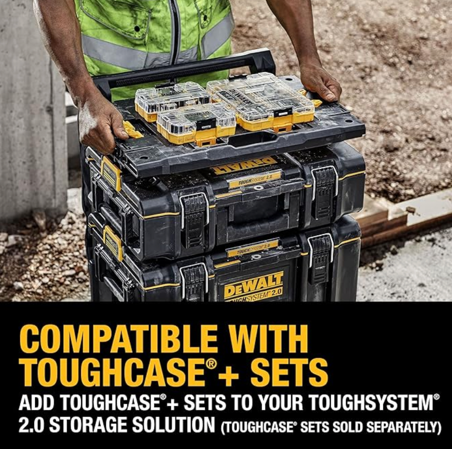 DEWALT TOOL STORAGE ADAPTOR, CONNECTING DEWALT TOUGHSYSTEM PRODUCTS TO DEWALT TSTAK, DWST08017
