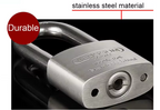 BLOSSOM HEAVY DUTY STAINLESS STEEL PADLOCK, LONG SHACKLE, ST45L