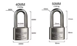 BLOSSOM HEAVY DUTY STAINLESS STEEL PADLOCK, LONG SHACKLE, ST45L