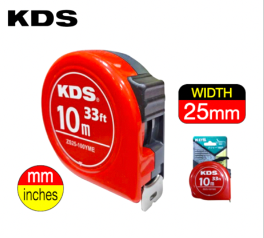 KDS ZS25100, MEAURING TAPE 10M (WIDTH: 25MM)