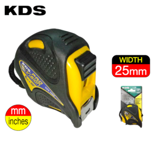 KDS PRO VISION MEASURING TAPE WITH COVER (WIDTH: 25MM) (6M / 8M)