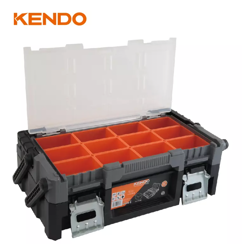 KENDO CANTILEVER TOOL BOX WITH COMPARTMENTS, 46CM / 18" - 90271