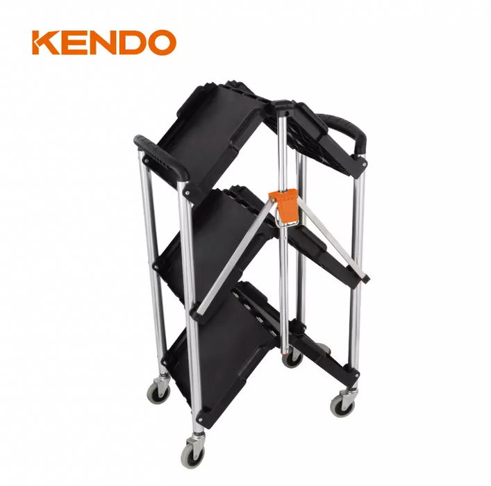 KENDO FOLDABLE TROLLEY, UTILITY STORAGE CART - 90339