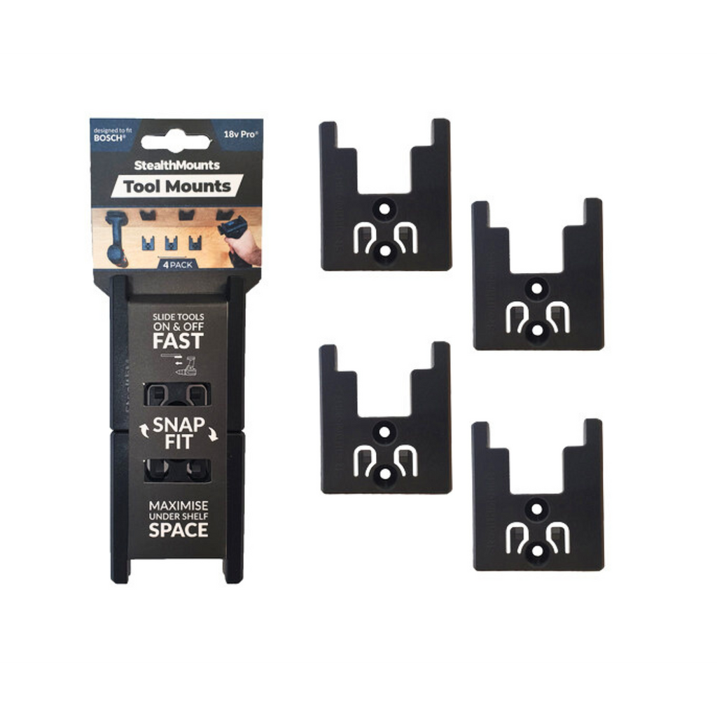 StealthMounts Tool Mounts for Bosch 18V ProCORE Series [SKU: TM-BO18-BLK-4LF]