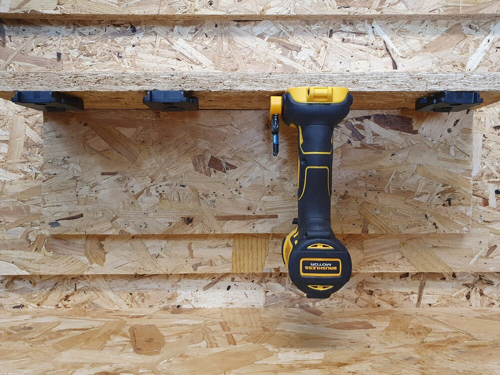 StealthMounts Tool Mounts for Dewalt 18V/ 20V Max & Flexvolt Series [SKU: TM-DW18-YLW-4LF]