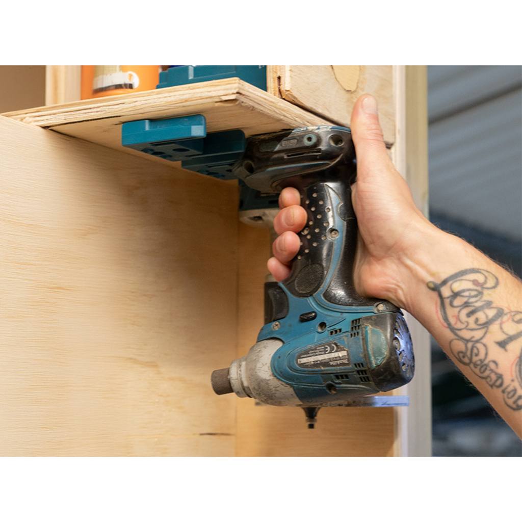 StealthMounts Tool Mounts for Makita 18V LXT Series [SKU: TM-MK18-BLU-4LF]