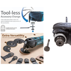 MAKITA TM3010CX6, CORDED MULTI TOOL WITH ACCESSORIES