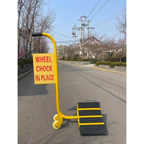 H/D PVC BLACK YELLOW WHEEL CHOKE WITH WHEEL & STEEL HANDLE