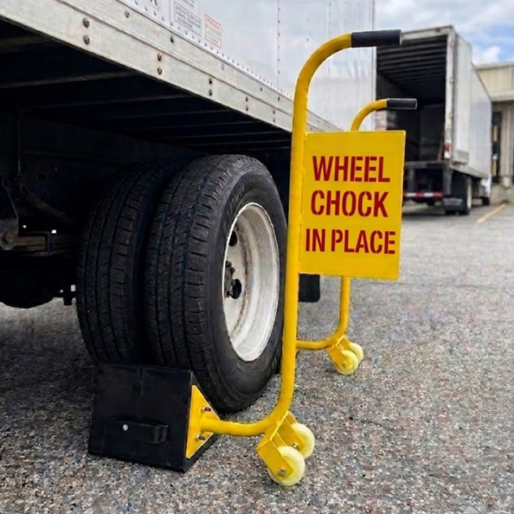 H/D PVC BLACK YELLOW WHEEL CHOKE WITH WHEEL & STEEL HANDLE