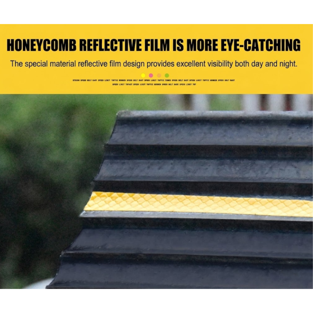 RUBBER WHEEL CHOKE 250MM X 170MM X 180MM BLACK WITH YELLOW REFLECTIVE WHEEL CHOCK