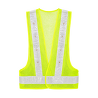 U-BEST BANKSMAN GREEN SAFETY VEST WITH LED LIGHTS & GREY REFLECTIVE STRIP