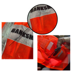 U-BEST BANKSMAN RED SAFETY VEST WITH LED LIGHTS & GREY REFLECTIVE STRIP