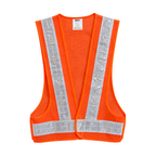 U-BEST RIGGER/SIGNALMAN RED SAFETY VEST WITH LED LIGHTS & GREY REFLECTIVE STRIP