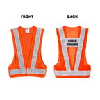 U-BEST RIGGER/SIGNALMAN RED SAFETY VEST WITH LED LIGHTS & GREY REFLECTIVE STRIP