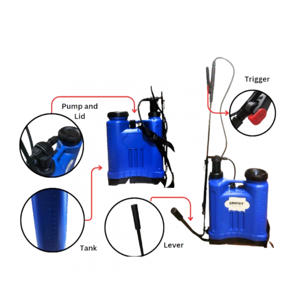 U-BEST 16LTR KNAPSACK SPRAYER BACKPACK MANUAL SPRAYER