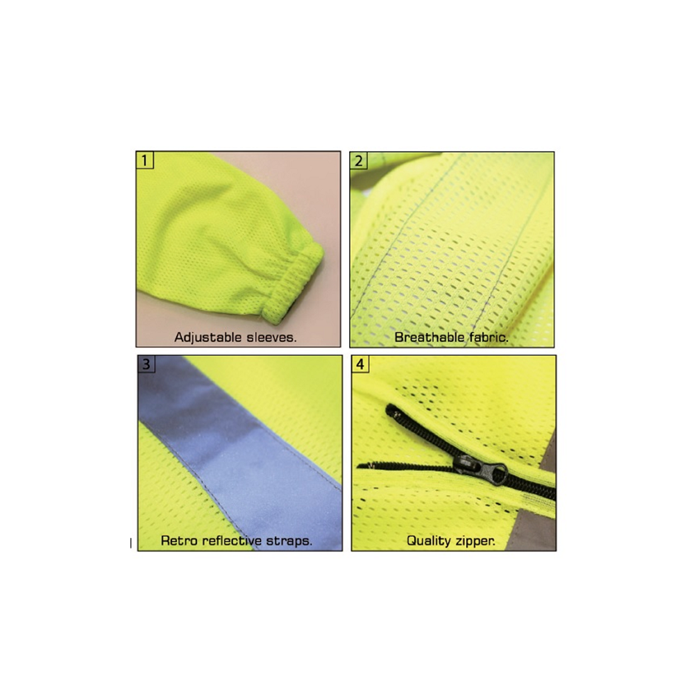U-BEST LONG SLEEVE ZIP TYPE SAFETY VEST WITH REFLECTIVE