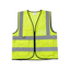 U-BEST NET TYPE ZIP GREEN SAFETY VEST WITH GREY REFLECTIVE & POCKETS