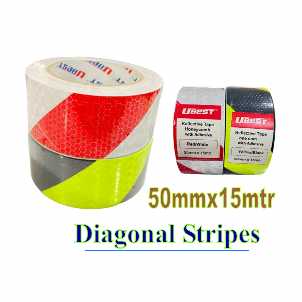 U-BEST HONEYCOMB GRADE REFLECTIVE TAPE DIAGONAL STRIPES