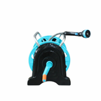 U-BEST GARDEN HOSE REEL WITH STAND C/W 20M HOSE, HOSE GUN, 4PCS NOZZLE SET