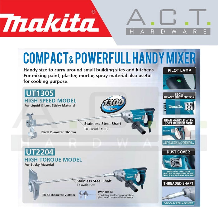 MAKITA UT1305 CORDED MIXER